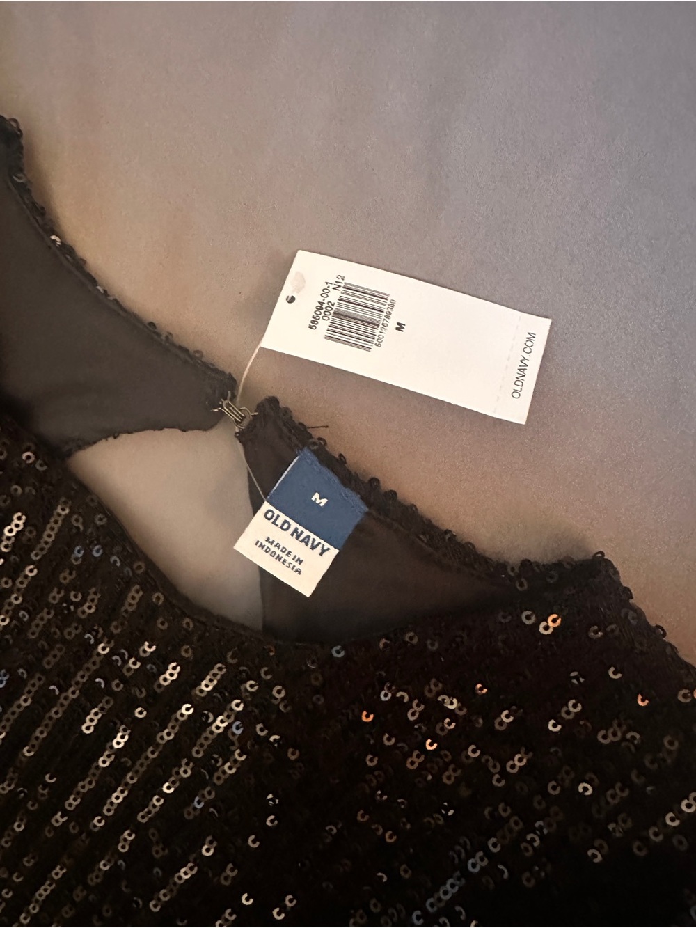 NWT Old Navy Black Sequin Short Sleeve Party Dress - Picture 4 of 4